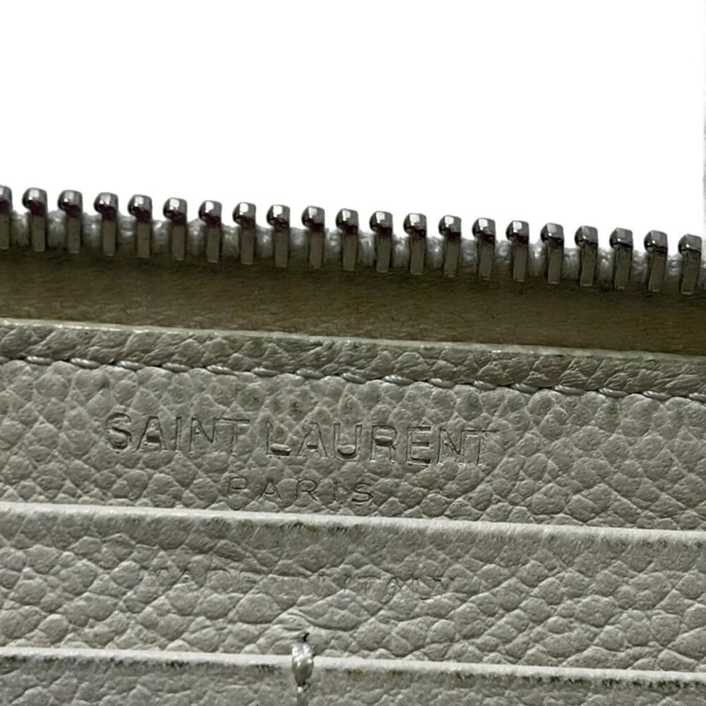SAINT LAURENT PARIS - 414680 Cream Leather Long Wallet - Picture 5 of 5